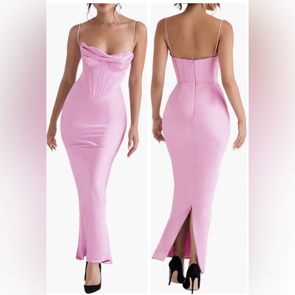House of CB, beautiful pink charmaine corset dress